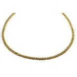 9ct gold fancy-link necklace, 9.9g approx