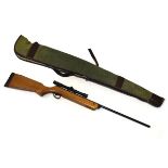 BSA Meteor .22 calibre air rifle with 4x20 telescopic sight, measures approximately 106cm