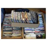 Large collection of vintage vinyl 45rpm single records, circa 1970's to 1990's