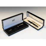 Montblanc Meisterstück ballpoint pen and retractable pencil, both with box