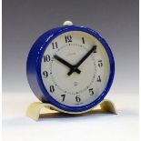 Retro LeCoultre desk alarm clock, circa 1950-1960, signed Arabic dial with 2-day movement marked