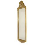 Reproduction gilt framed mirror, 147cm high