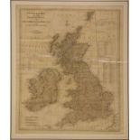Six assorted antique maps comprising: late 17th Century map of France engraved by Spofforth, another