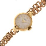 Lady's 9ct gold-cased wristwatch, Lanco 17 jewels, manual wind movement, 12.4g gross approx