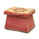 Late 19th Century rectangular box ottoman having hinged cover, 57cm wide