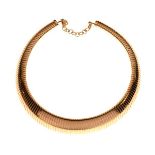 Christian Dior - Gold-plated flexible necklace stamped Made in Germany with CD tag, boxed