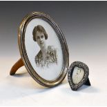 Edward VII heart shaped picture frame, the silver frame with embossed decoration, Birmingham 1907,
