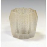 Lalique glass tea light 6.5cm high, etched mark to base