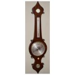 Mid 19th Century rosewood-cased wheel or banjo barometer, Pile, 93 Newman St., Oxford St., London,