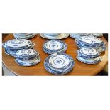 Quantity of Wood & Sons 'Warwick' pattern blue and white printed tableware