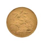 Gold Coin - Edward VII sovereign 1905 Condition: Sings of surface wear and light scratches - If