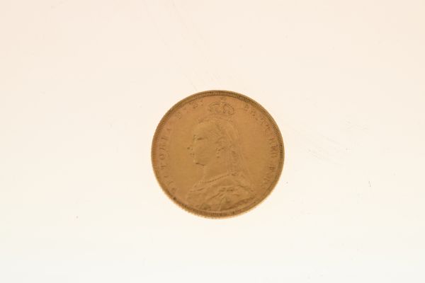 Gold Coin, - Victorian sovereign 1889, Jubilee head Condition: Some scratching and surface wear - If - Image 3 of 4