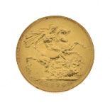 Gold Coin - Victorian sovereign 1894, old head Condition: Surface wear and scratching - If you