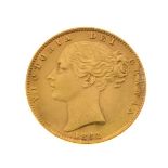 Gold Coin, - Victorian sovereign 1862, young head, uncirculated Condition: Appears extremely