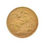 Gold Coin - Edward VII sovereign 1909 Condition: Signs of surface wear and scratches - If you