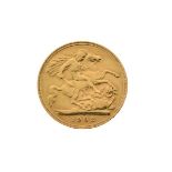 Gold Coin, - Edward VII half sovereign 1902 Condition: Heavy signs of wear - If you require a