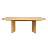 Modern Design - Late 20th Century Gordon Russell birds-eye maple veneered boardroom/dining table,