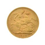 Gold Coin, - Edward VII sovereign 1908 Condition: Surface wear and scratching - heavier on Monarch's