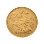 Gold Coin, - Edward VII sovereign 1904 Condition: Surface wear and scratching - heavier on Monarch's