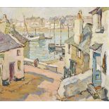 Gilbert Gee (d. 1996) - Oil on board - 'Early Morning, St Mawes', signed and dated '44 bottom
