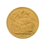 Gold Coin, - George V sovereign 1911, Canada mint Condition: Surface wear and scratching, some