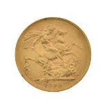 Gold Coin - Victorian sovereign 1899, old head Condition: Signs of surface wear and light scratching