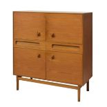 Modern Design - A. H. McIntosh & Co 1960's period teak sideboard/cocktail cabinet, fitted four doors