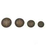 Coins, - George III Maundy money set 1800, in later presentation case Condition: Signs of surface