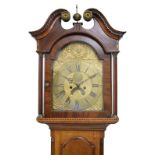 George III inlaid oak-cased eight-day brass dial longcase clock, 'Donisthorpe' (probably Joseph