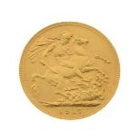 Gold Coin, - George V sovereign 1917, Perth mint Condition: Minor surface wear and scratching - If