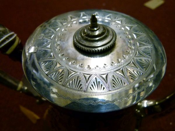 Victorian four piece silver tea set, of bulbous form with engraved decoration, London 1874, sponsors - Image 3 of 9
