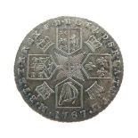 Coins, - George III sixpence 1787 (with Semee of Hearts) Condition: Slight wear to surface - If