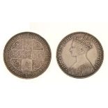 Coins, - Rare Victorian Gothic crown with Undecimo edge, 1847 Condition: Some very minor