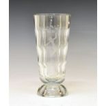 Edvin Ohnstrom for Orrefors - Clear lead crystal glass vase with intaglio cut decoration of a