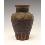 Late 19th Century Chinese bronze vase, of baluster form, the neck decorated with a frieze of