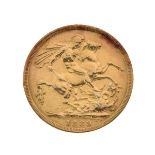 Gold Coin - Victorian sovereign 1889, Jubilee head Condition: Minor surface wear and scratching - If