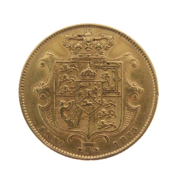 Gold Coin, - William IV sovereign 1833 Condition: Very minor wear - If you require a detailed