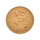 Gold Coin - Edward VII sovereign 1903 Condition: Signs of surface wear and light scratching - If you
