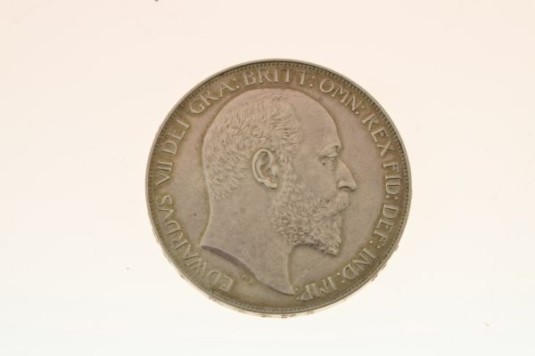 Coins, - Edward VII crown 1902 Condition: Minor surface wear, scratches, text to rim - If you - Image 3 of 7