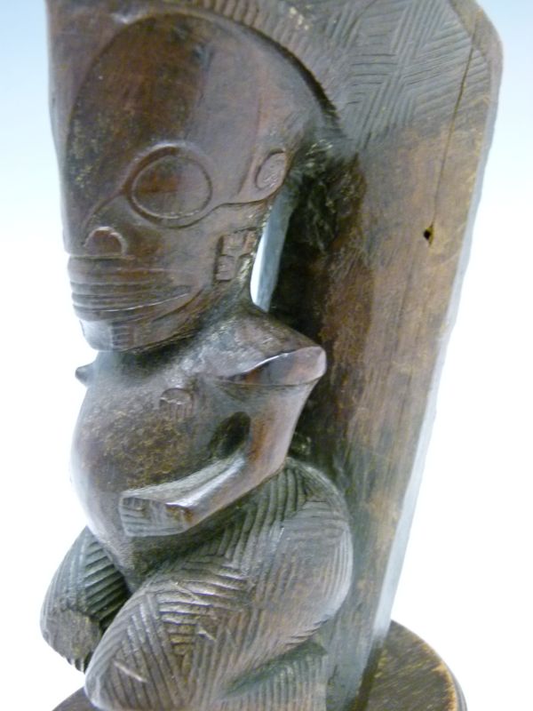 Ethnographica - Rare Marquesas Islands carved hardwood stilt step or tapuva'e, late 18th or early - Image 6 of 8