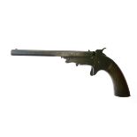 WITHDRAWN - Single shot saloon pistol of small calibre, 7½'' octagonal sighted barrel, plain frame