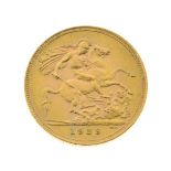 Gold Coin, - George V sovereign 1929, South Africa mint Condition: Surface wear and minor scratching