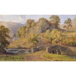 George Arthur Fripp (1813-1896) - Watercolour - On the Llugwy, Merionethshire, signed and dated