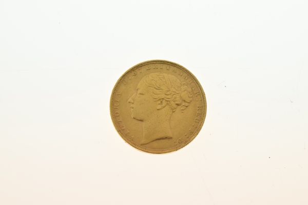 Gold Coin, - Victorian sovereign 1880, young head Condition: Surface wear and scratching - If you - Image 3 of 4