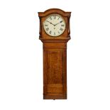 Railway Interest - Late 19th Century oak-cased 'Act of Parliament'-style wall clock, the 12-inch