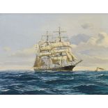 Robert Blackwell (20th Century) - Oil on canvas - The Favell, passing Lundy Island in the Bristol
