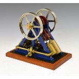 Good quality circa 1970's engineer-made steam-powered water pump, with 5-inch six-spoke wheels,