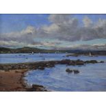 Alfred Allan (b. 1943) - Oil on canvas - Coastal scene, signed lower left, 36.5cm x 50cm Artist