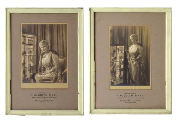 Emil Oto Hoppé (1878-1972) - A pair of photographic portraits of H.M. Queen Mary, one standing,