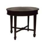 Ocean Going Liner Interest - Early to mid 20th Century inlaid mahogany oval occasional table,